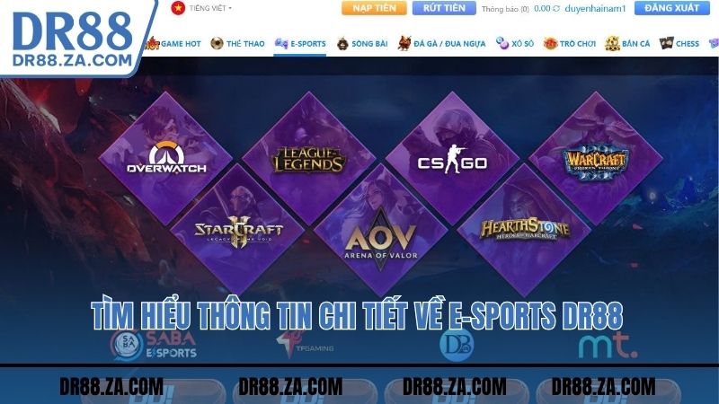Tìm hiểu thông tin chi tiết về E-Sports DR88