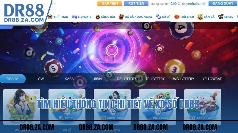 Tìm hiểu thông tin chi tiết về xổ số DR88